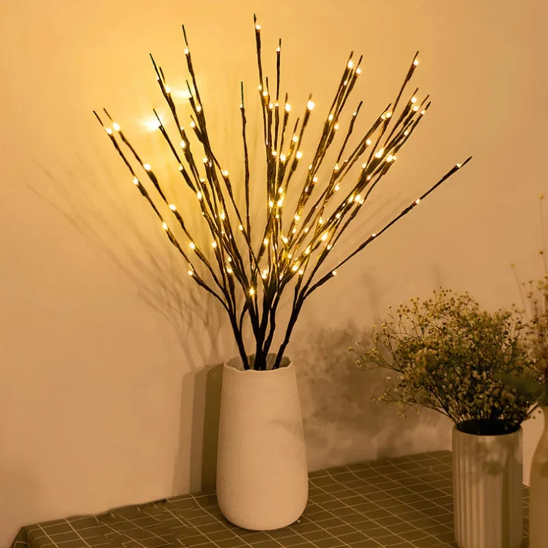 SilvaLux | Kabelloser LED-Lichterzweig, biegsam & warmweiß