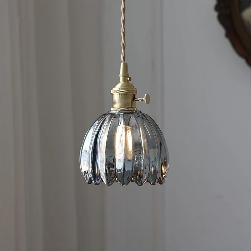 Florvina | Retro-Pendelleuchte mit Glasblumen-Design