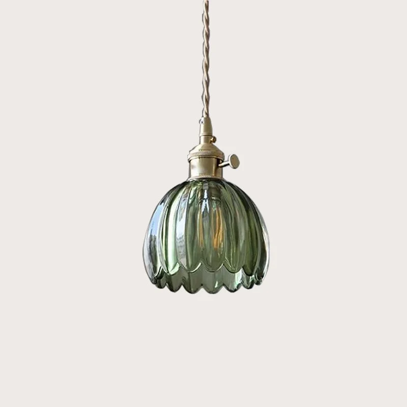 Florvina | Retro-Pendelleuchte mit Glasblumen-Design