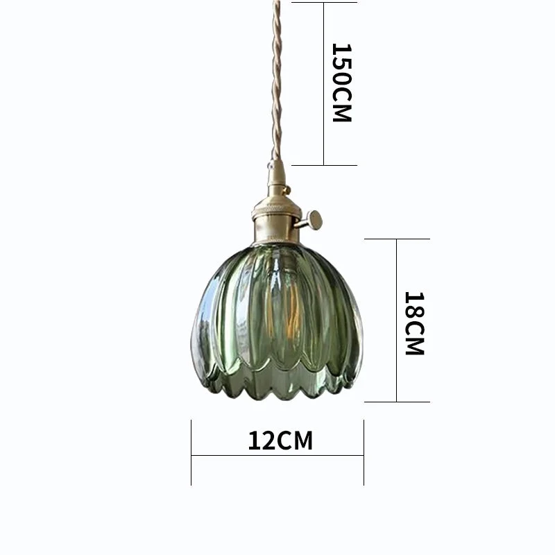 Florvina | Retro-Pendelleuchte mit Glasblumen-Design