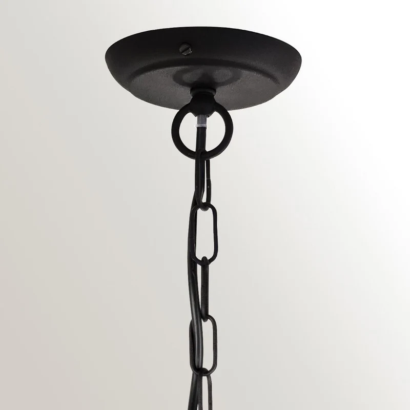 Kronleuchter Carisbrooke 6-flammig höhenverstellbar Schwarz 61cm