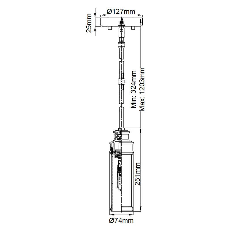 Pendelleuchte Payne 1-flammig IP44 Chrom