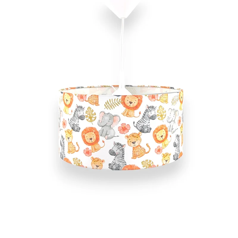Stoff-Pendelleuchte Little Safari