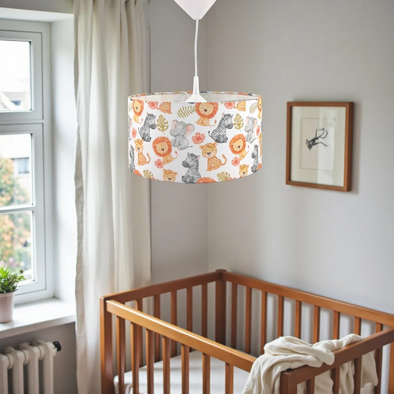 Stoff-Pendelleuchte Little Safari
