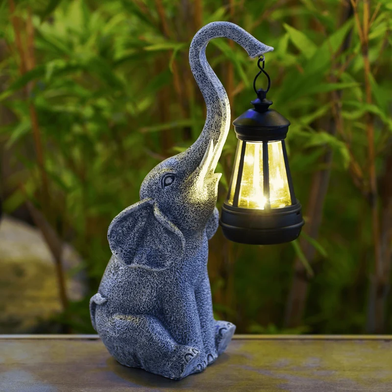 ElefantGlow | Solar-Deko-Lampe mit Warmlicht