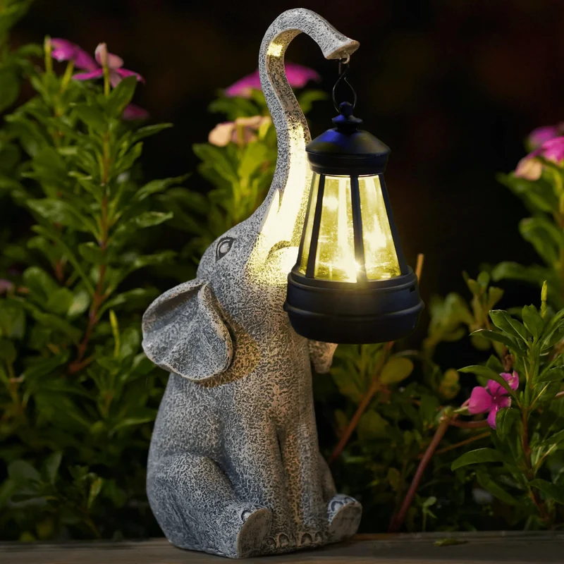 ElefantGlow | Solar-Deko-Lampe mit Warmlicht