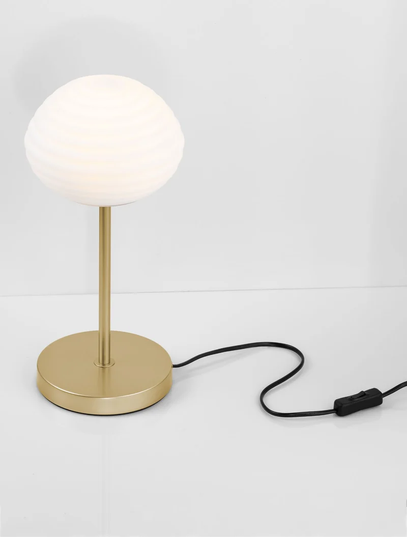 Allen Tischleuchte Gold/Weiß Ø 18cm