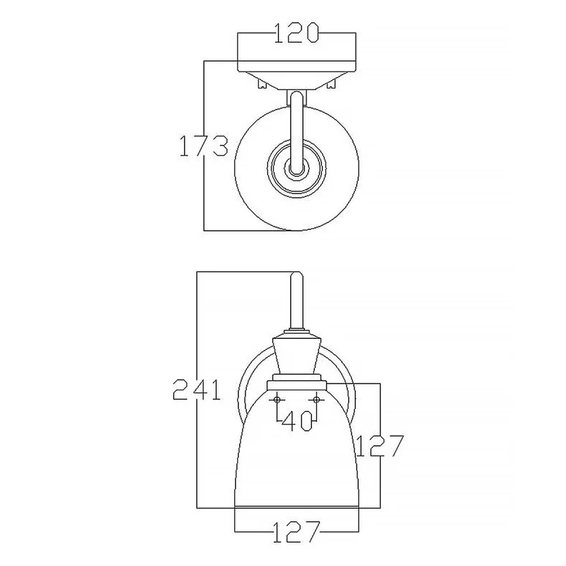 Wandleuchte Cora 1-flammig Chrom