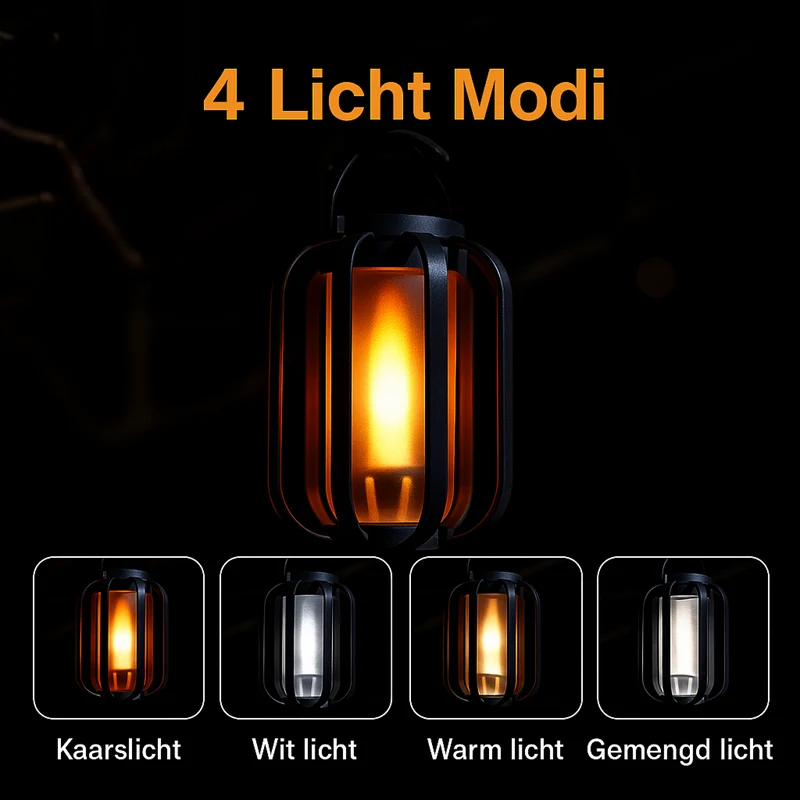 FlickerHaven | Solar-Laterne im Vintage-Look mit Flammeneffekt