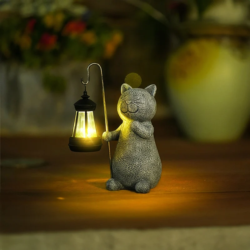 Katzalux | Solar-Gartenleuchte im Katzendesign