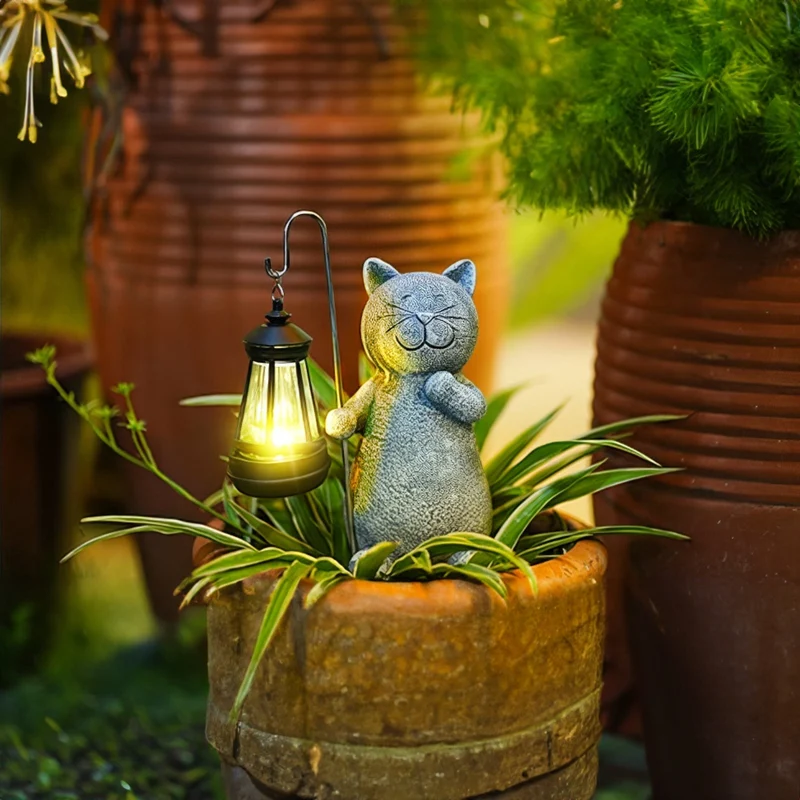 Katzalux | Solar-Gartenleuchte im Katzendesign