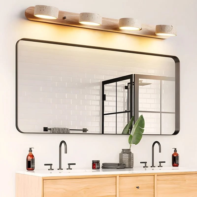 Duolith | Doppelarm Wandleuchte in Travertin-Optik