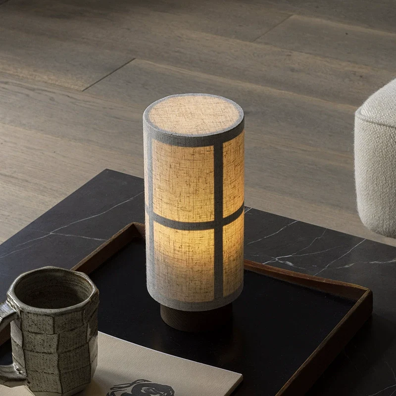 ZenLumi | Tischlampe im Japan-Stil mit Leinenschirm