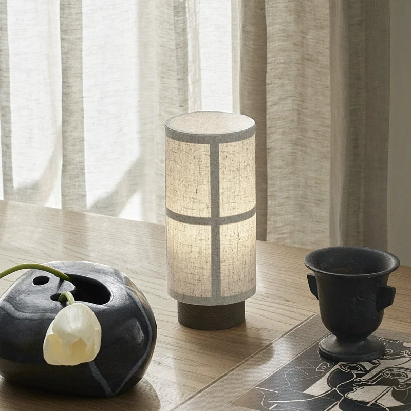 ZenLumi | Tischlampe im Japan-Stil mit Leinenschirm