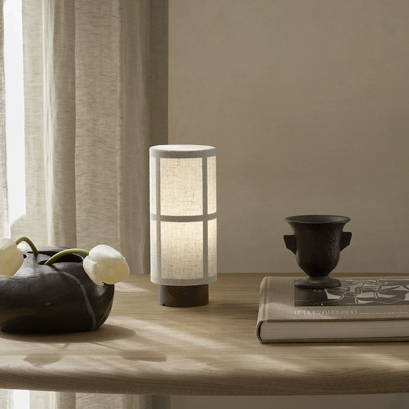 ZenLumi | Tischlampe im Japan-Stil mit Leinenschirm
