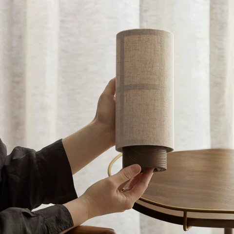 ZenLumi | Tischlampe im Japan-Stil mit Leinenschirm