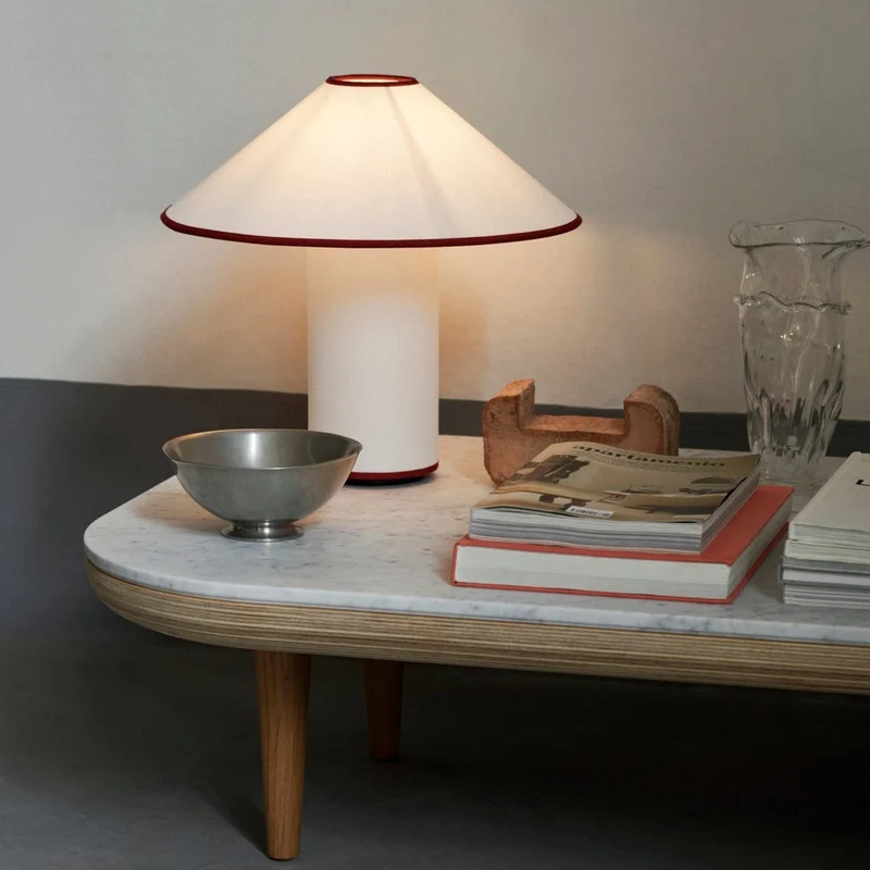 Amara Tischlampe | Eleganter Stoffschirm in Beige
