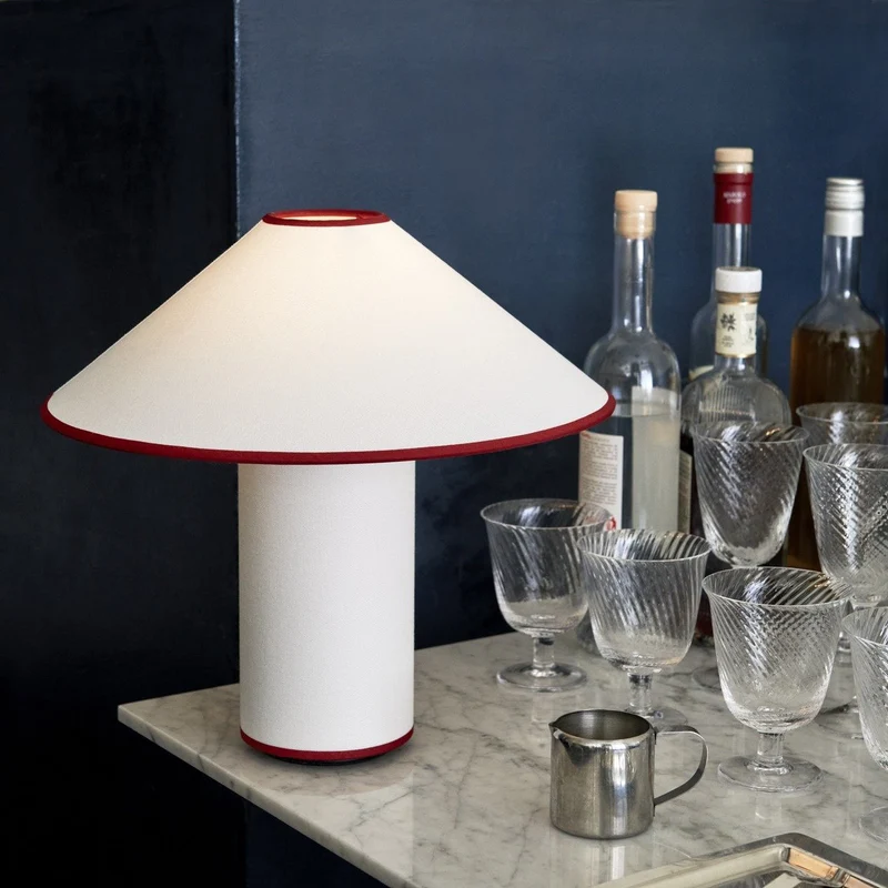 Amara Tischlampe | Eleganter Stoffschirm in Beige
