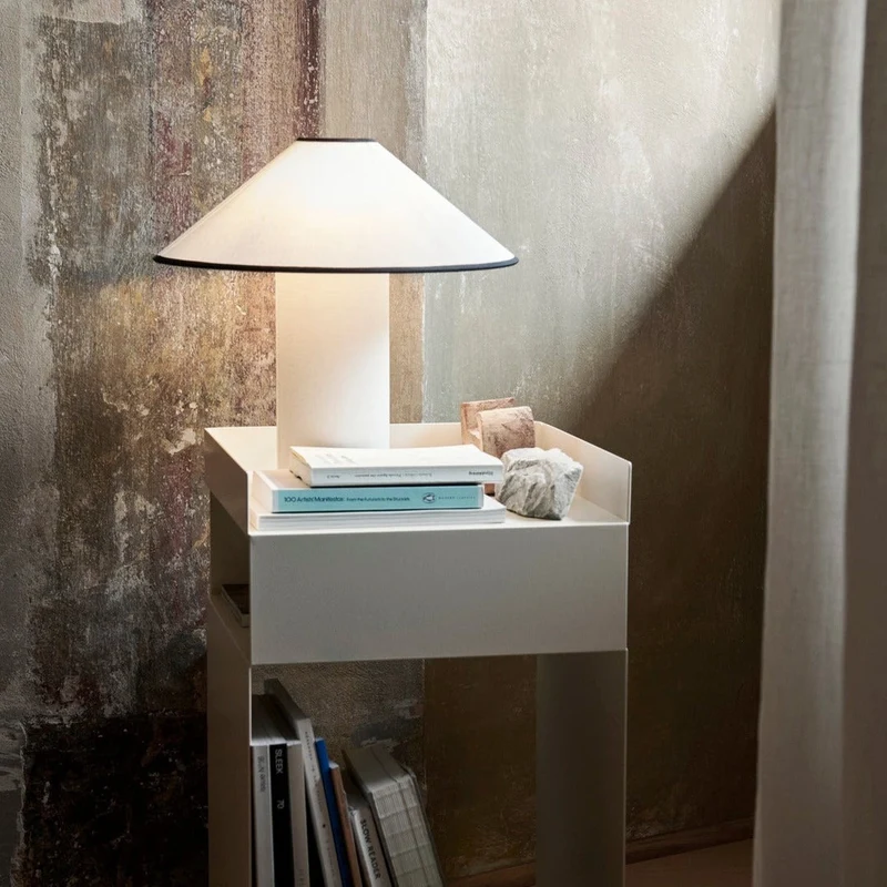 Amara Tischlampe | Eleganter Stoffschirm in Beige