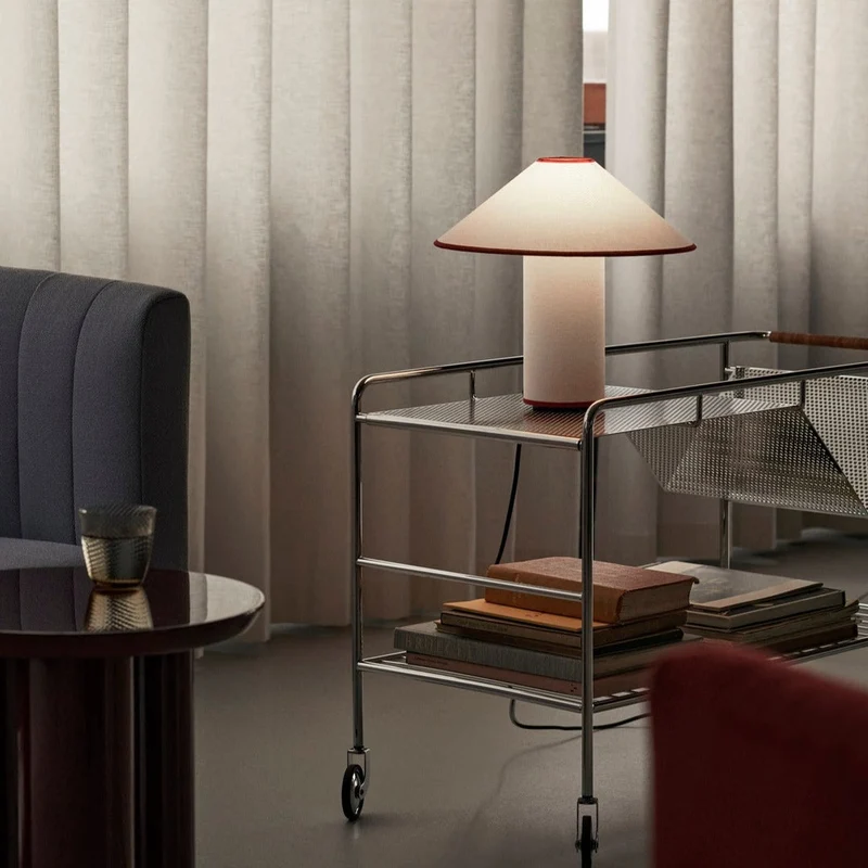Amara Tischlampe | Eleganter Stoffschirm in Beige