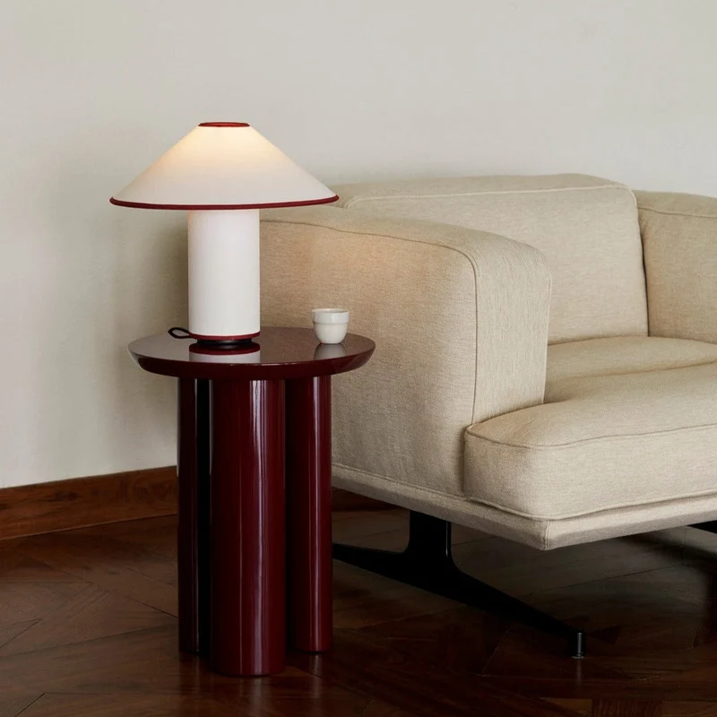 Amara Tischlampe | Eleganter Stoffschirm in Beige