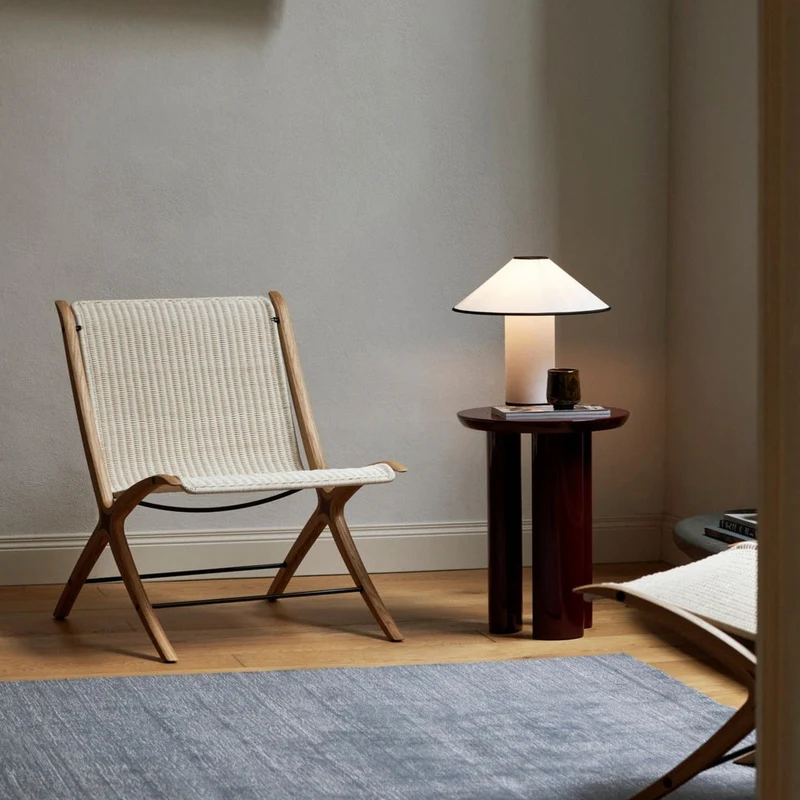 Amara Tischlampe | Eleganter Stoffschirm in Beige