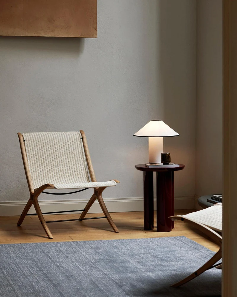 Amara Tischlampe | Eleganter Stoffschirm in Beige