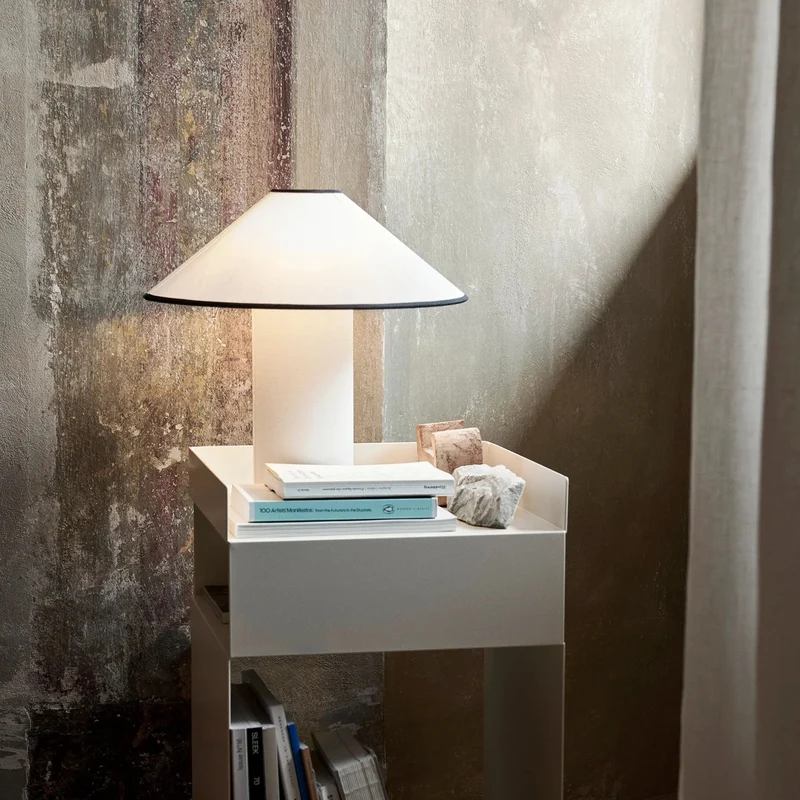 Amara Tischlampe | Eleganter Stoffschirm in Beige