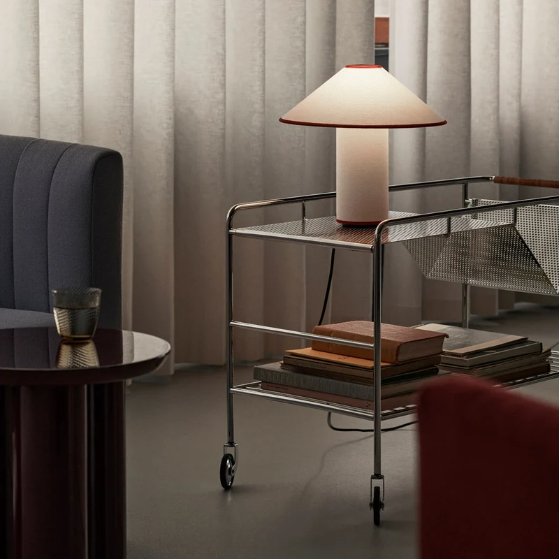 Amara Tischlampe | Eleganter Stoffschirm in Beige