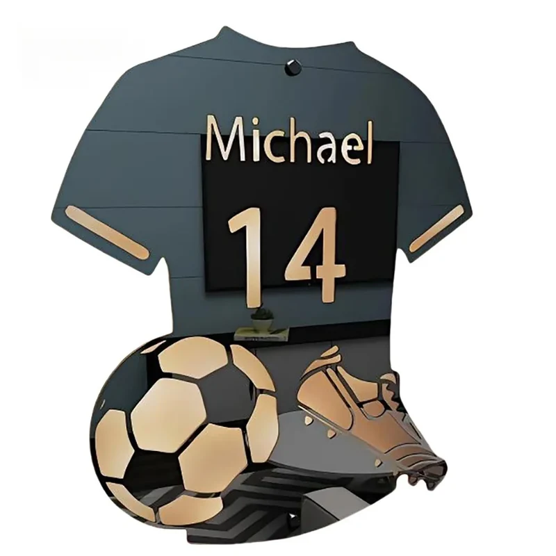 Personalisierte Trikot-Spiegelleuchte – Fußball, Basketball & mehr
