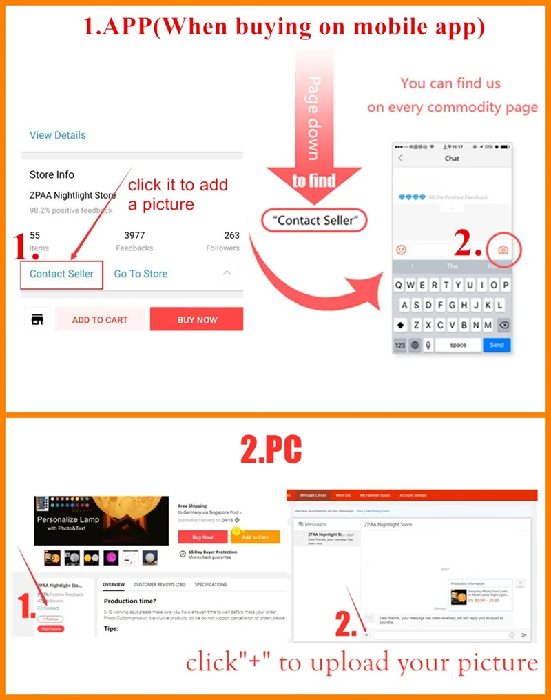 Personalisierte Mondlampe in Herzform – mit Foto & Text