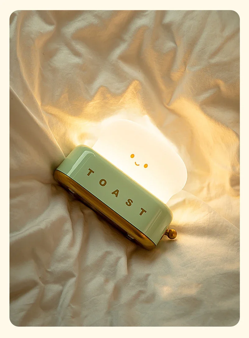 Brot-Nachtlicht im Kawaii-Look – LED-Schlummerlampe mit Timer