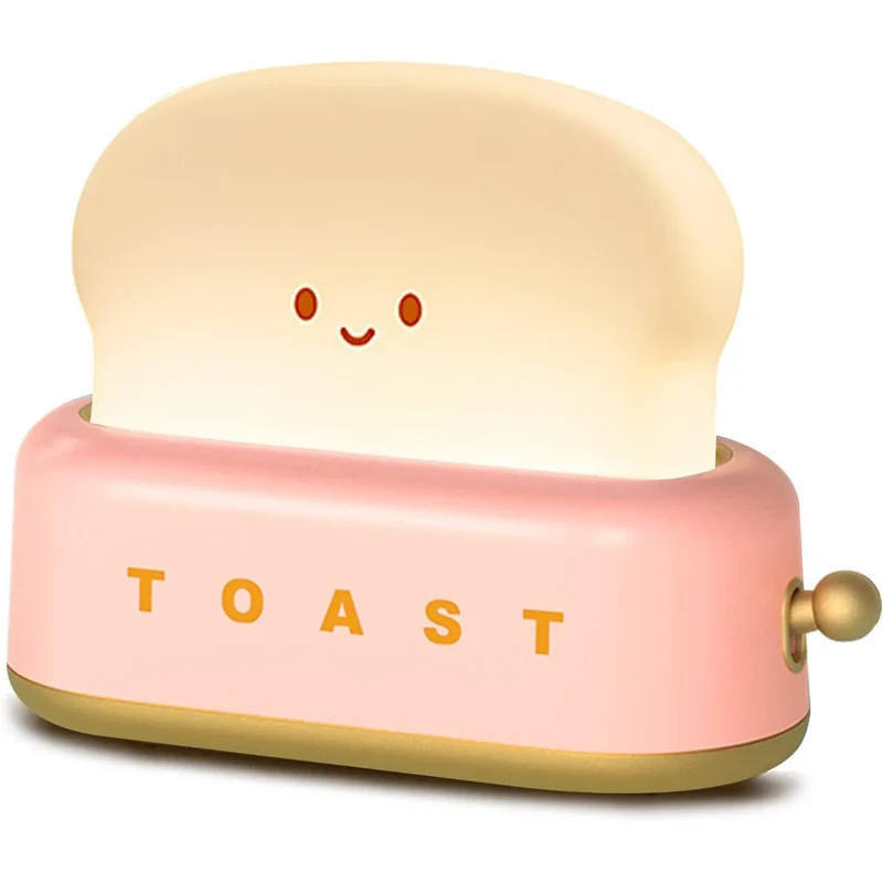 Brot-Nachtlicht im Kawaii-Look – LED-Schlummerlampe mit Timer