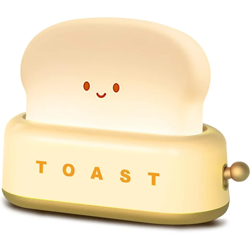 Brot-Nachtlicht im Kawaii-Look – LED-Schlummerlampe mit Timer