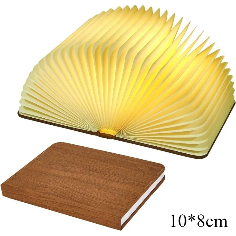 Faltbare LED-Buchlampe – 3 Lichtfarben, USB-Akku, magnetisch