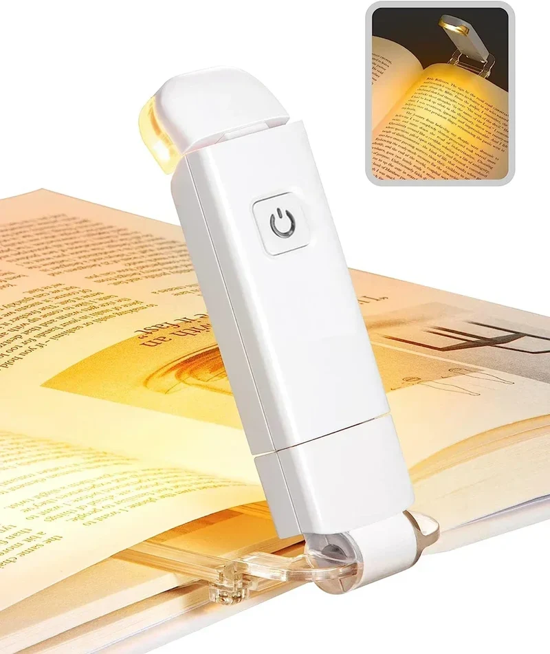 Faltbare LED-Buchlampe – 3 Lichtfarben, USB-Akku, magnetisch