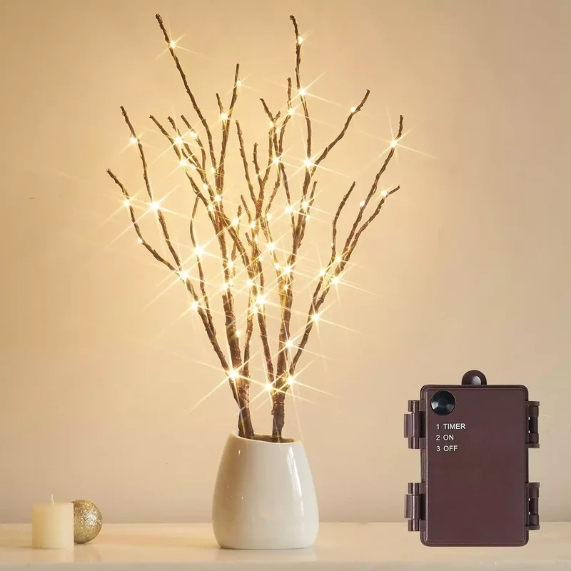 Amara | Deko-Weide mit warmem LED-Licht