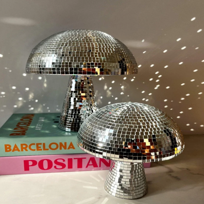 LumiShroom | Retro Pilzlampe mit Glitzereffekt