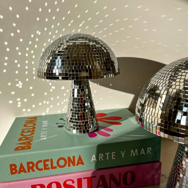 LumiShroom | Retro Pilzlampe mit Glitzereffekt