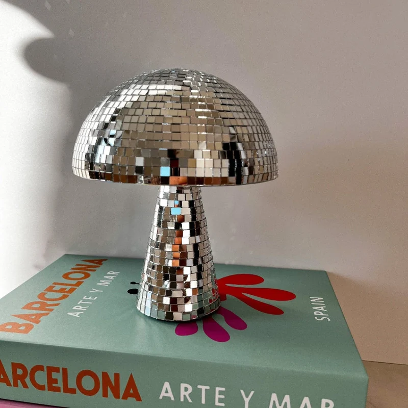 LumiShroom | Retro Pilzlampe mit Glitzereffekt