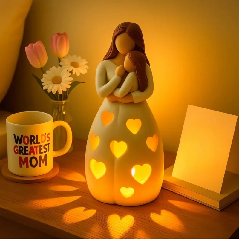 MamaHerz Glow | LED-Tischlampe mit Herzmotiv
