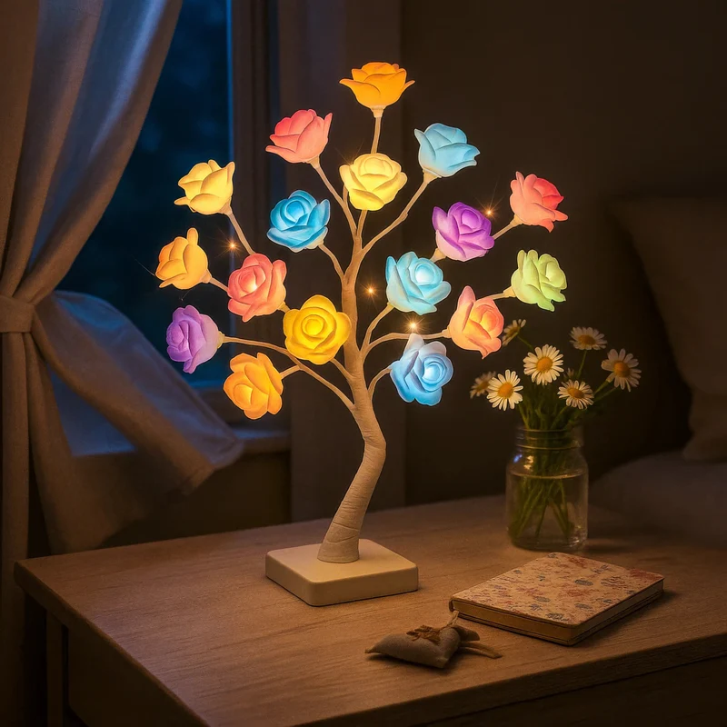 BlütenAura | LED-Blütenbaum für warmes Wohnlicht