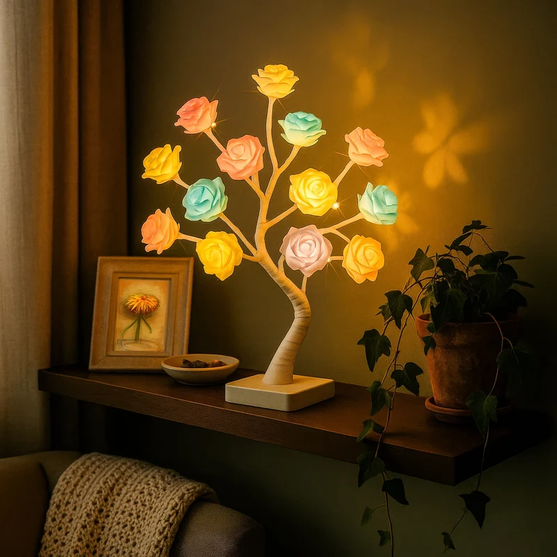BlütenAura | LED-Blütenbaum für warmes Wohnlicht