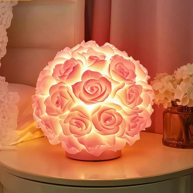 RoseGlow | LED-Rosenlampe mit warmem Licht
