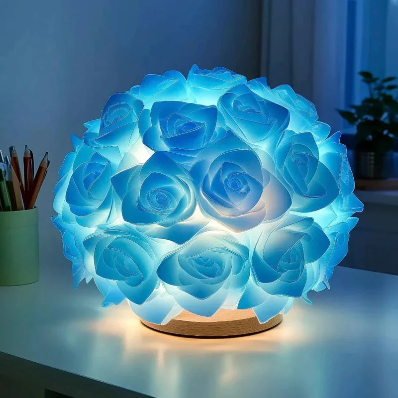 RoseGlow | LED-Rosenlampe mit warmem Licht