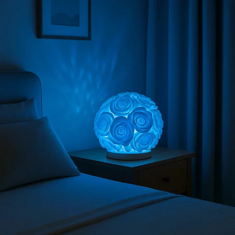 RoseGlow | LED-Rosenlampe mit warmem Licht