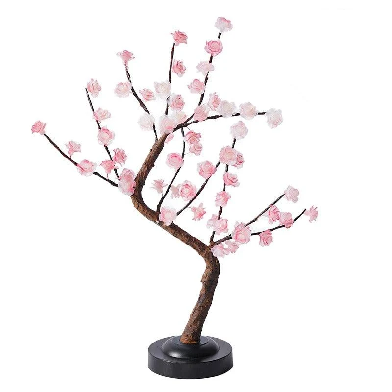 SakuraGlow | LED Bonsai-Tischlampe mit Blüten