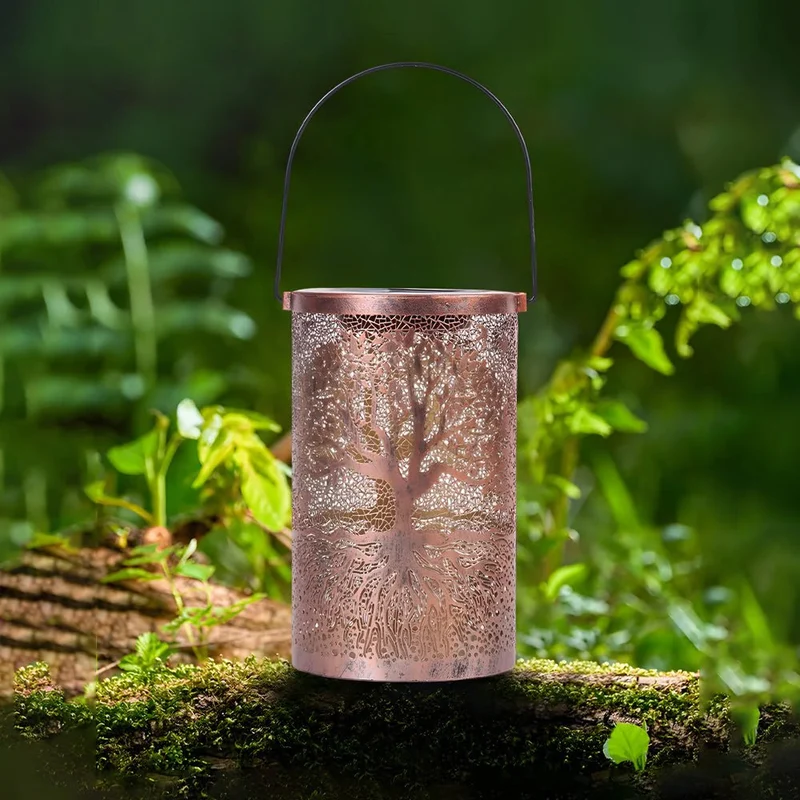 SylvaLux | Solarlaterne mit Baummuster, IP55 wasserdicht