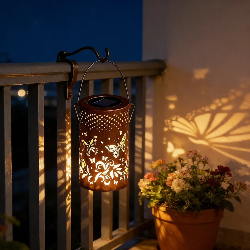 SylvaLux | Solarlaterne mit Baummuster, IP55 wasserdicht