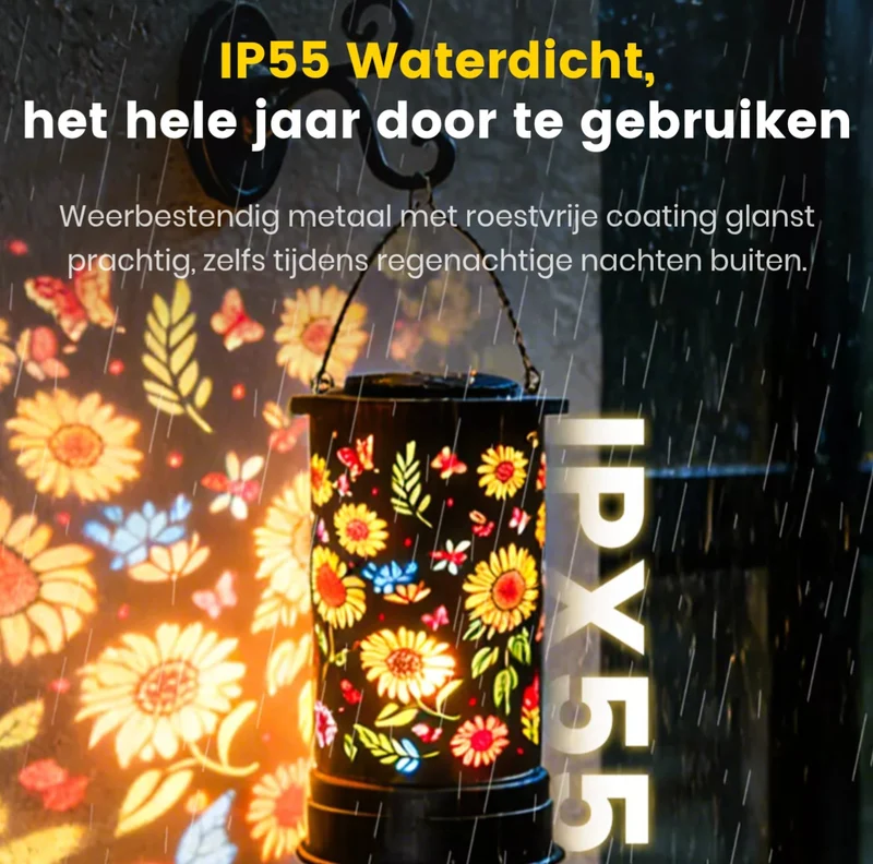 VerdaLux | Kabellose Solarlampe im Blätterdesign für den Garten
